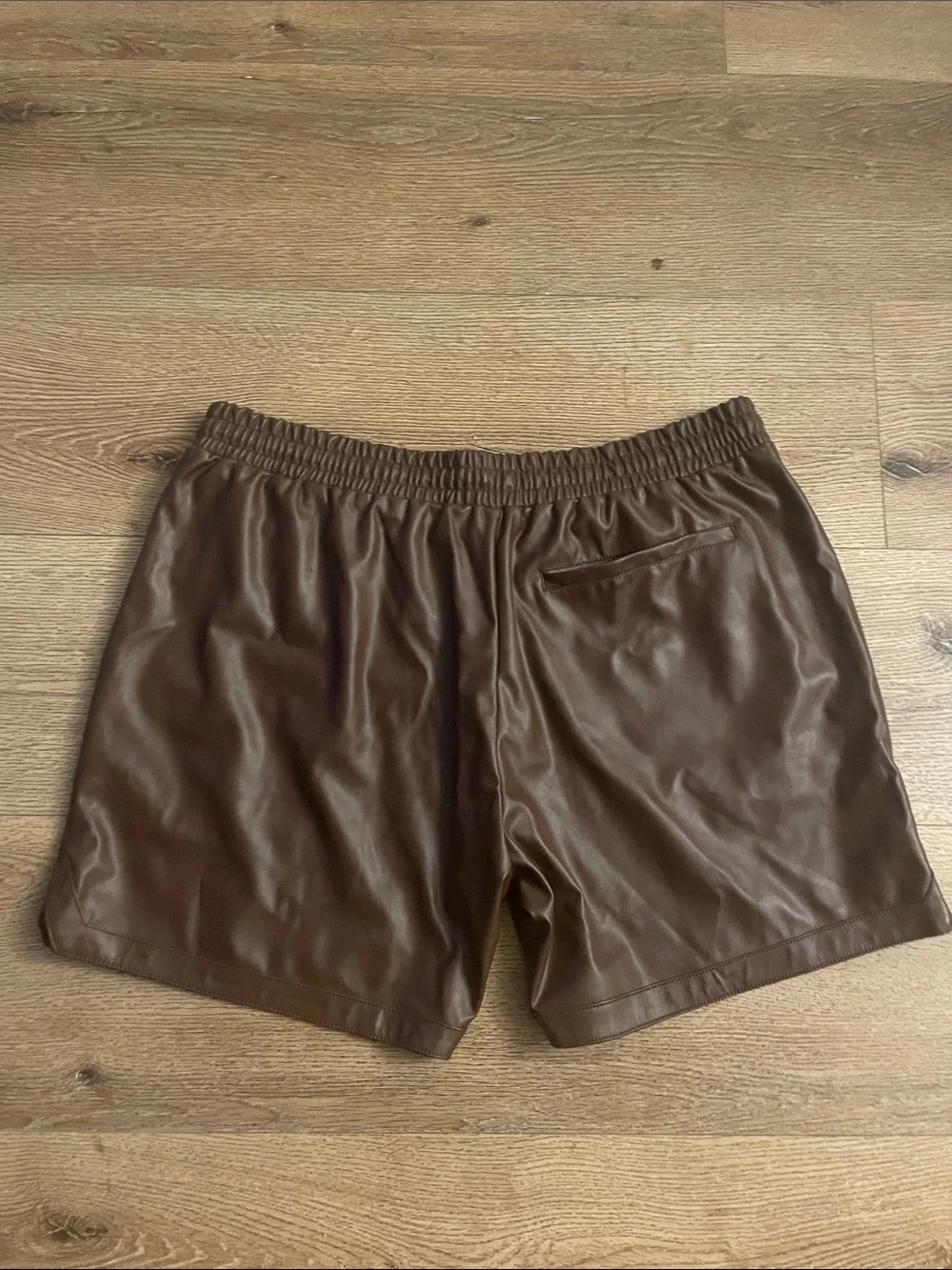Slam Dunk Faux Leather Shorts - Chocolate